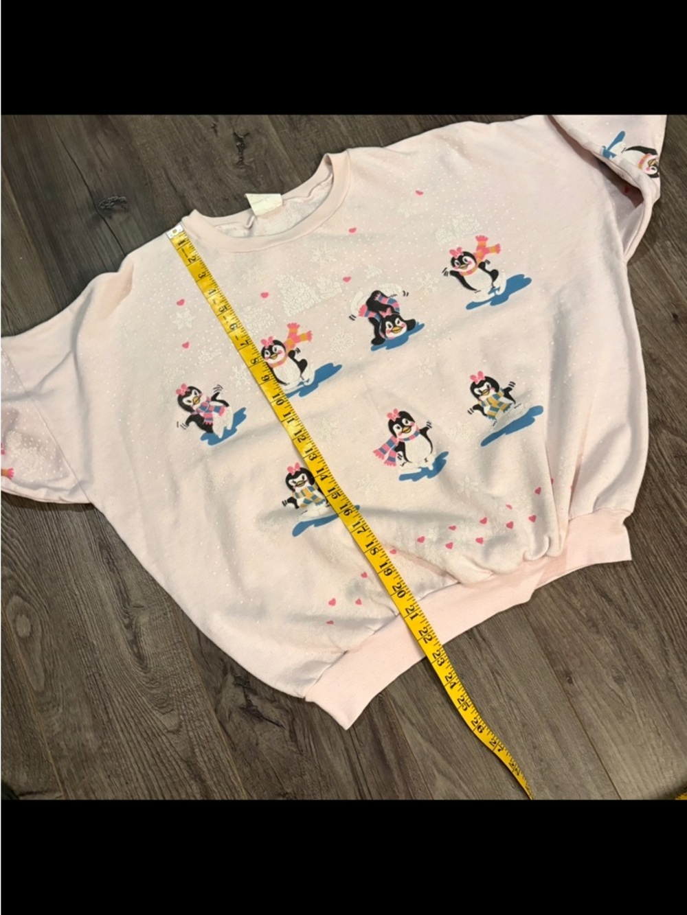 Vintage sweater Penguins playing in snow kitschy cute - Picture 9 of 16